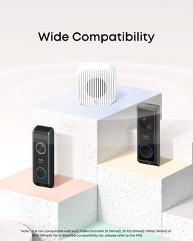 eufy Video Doorbell Chime 2 ten tones selection offers versatile sounds for different rooms.