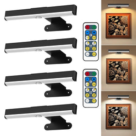 EUIOKUN 4-pack battery-powered picture light illuminating wall art