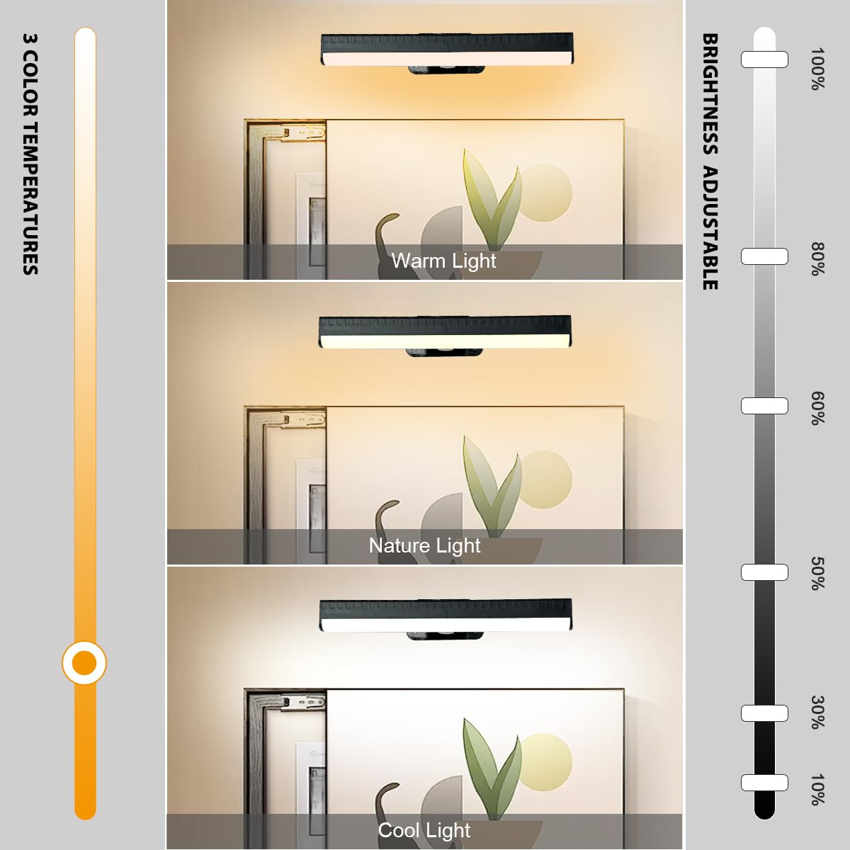 EUIOKUN art light with timing function auto off for energy conscious use