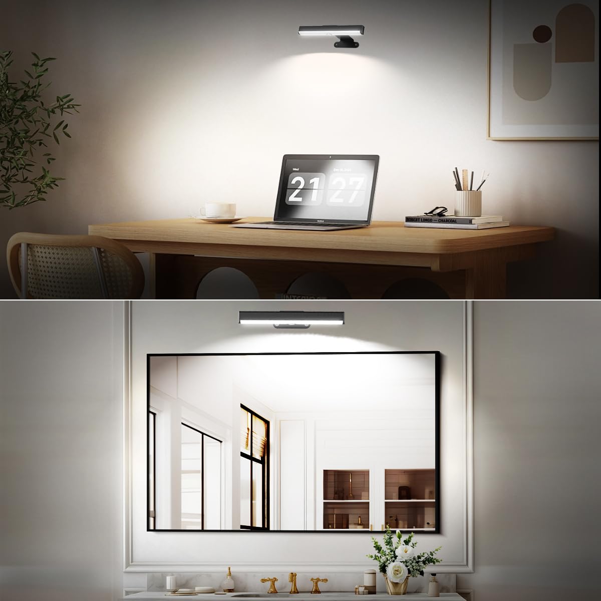 EUIOKUN artwork lighting in use in a gallery-like setting