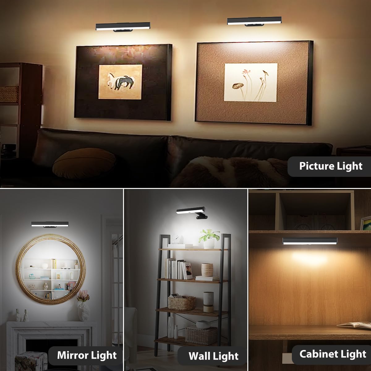 EUIOKUN picture light remote control enables brightness and color temperature adjustments