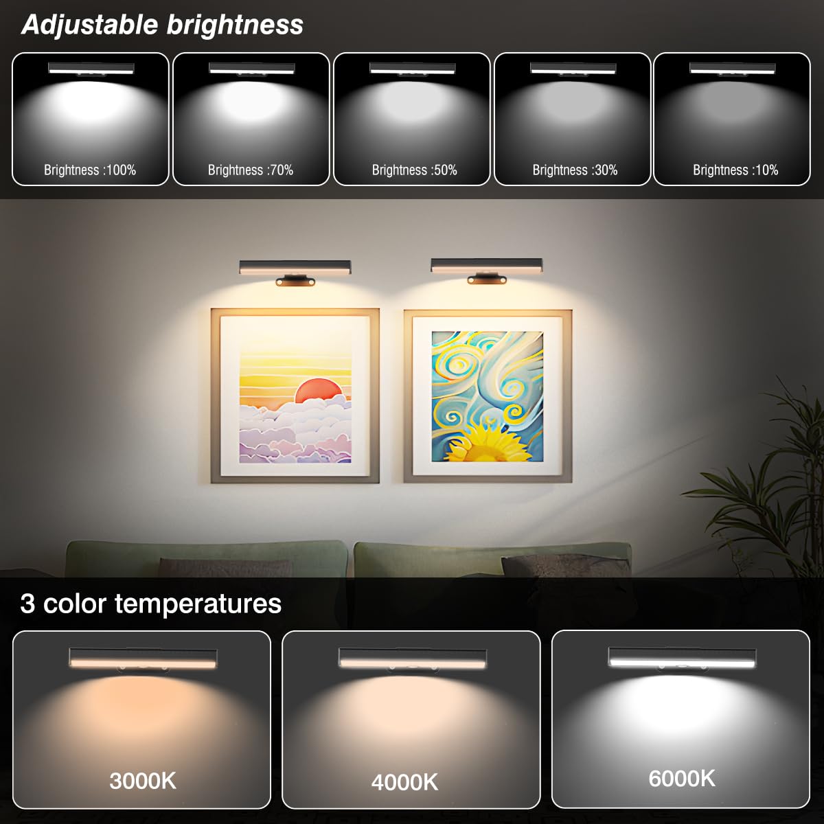 EUIOKUN remote-control art light shown with convenient across-room control