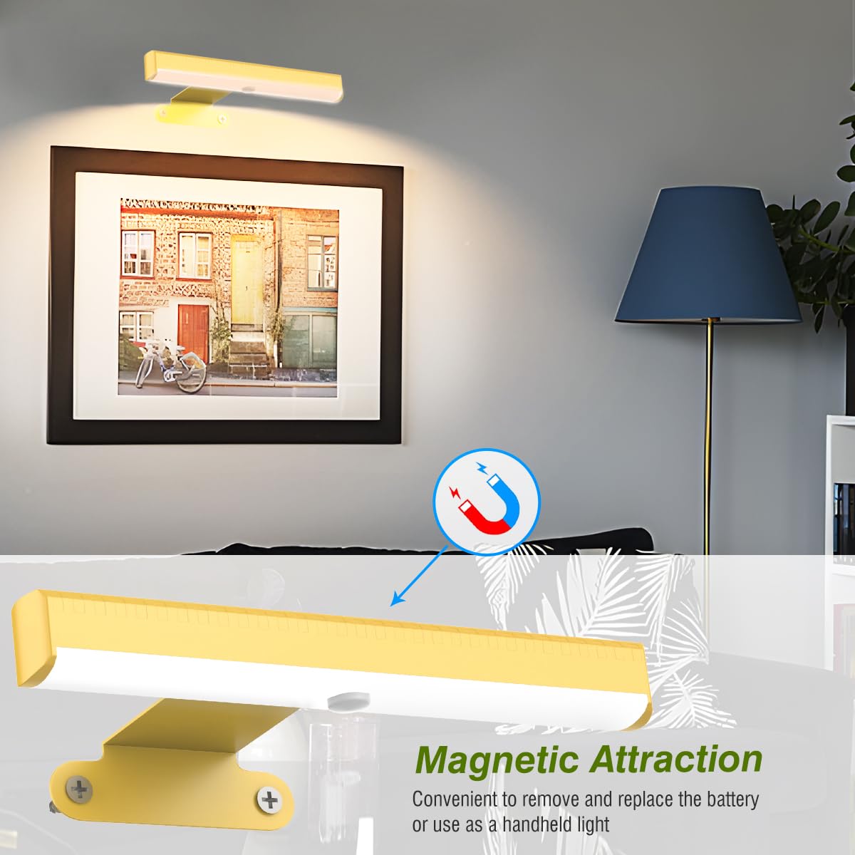 EUIOKUN timer-enabled art light auto-off after preset period.