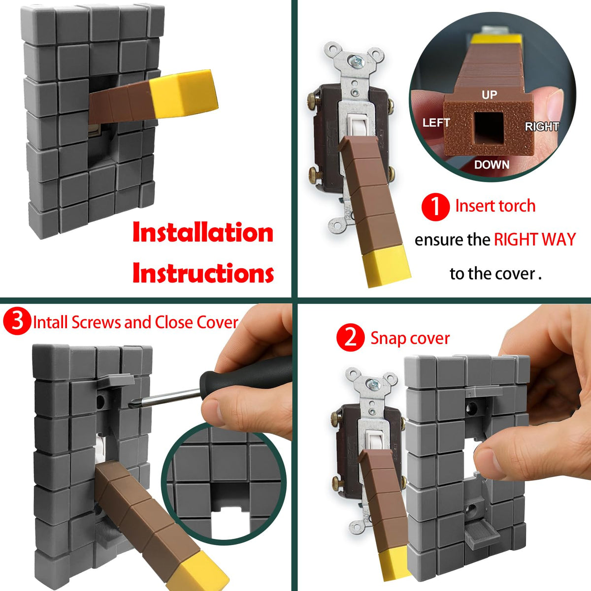 EumbHoa durable ABS material switch cover withstands daily use
