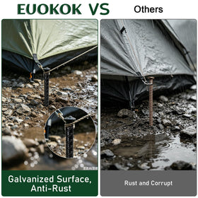 EUOKOK 14-inch ground anchor with bend resistance for secure anchoring