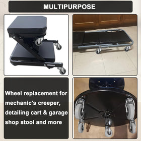 EUOKOK cabinet wheels roll smoothly on flat or uneven floors.