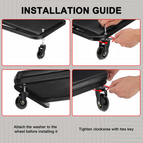 EUOKOK universal replacement wheels fit creepers, service carts, stools and more
