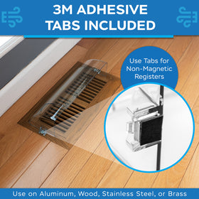 Includes magnets and 3M tabs for versatile installation