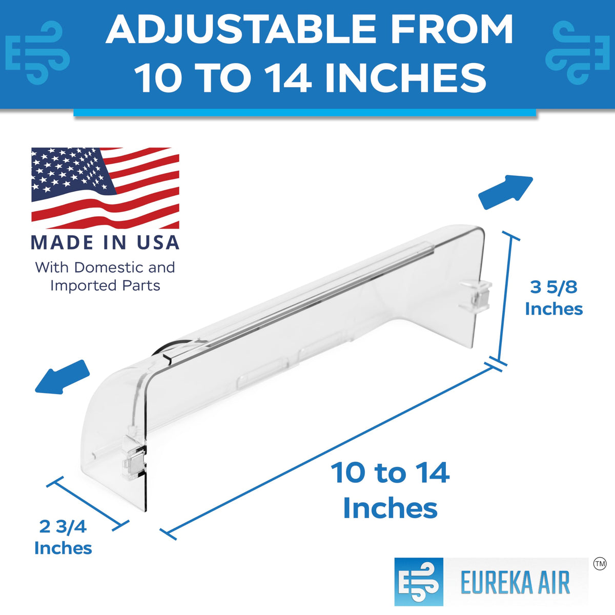 Eureka Air vent deflector with magnets and adhesive tabs
