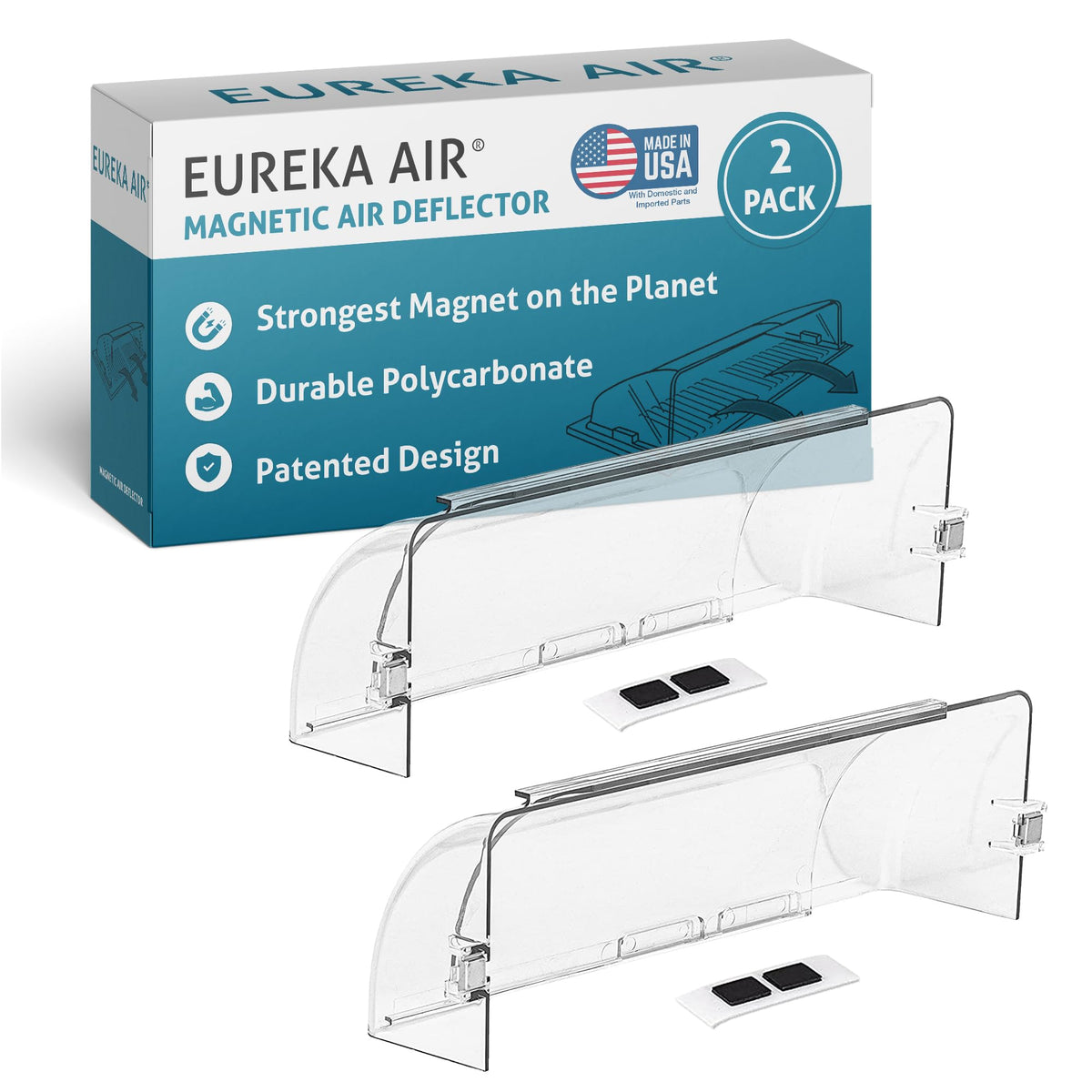 Eureka Air vent deflector overview shows versatile airflow control
