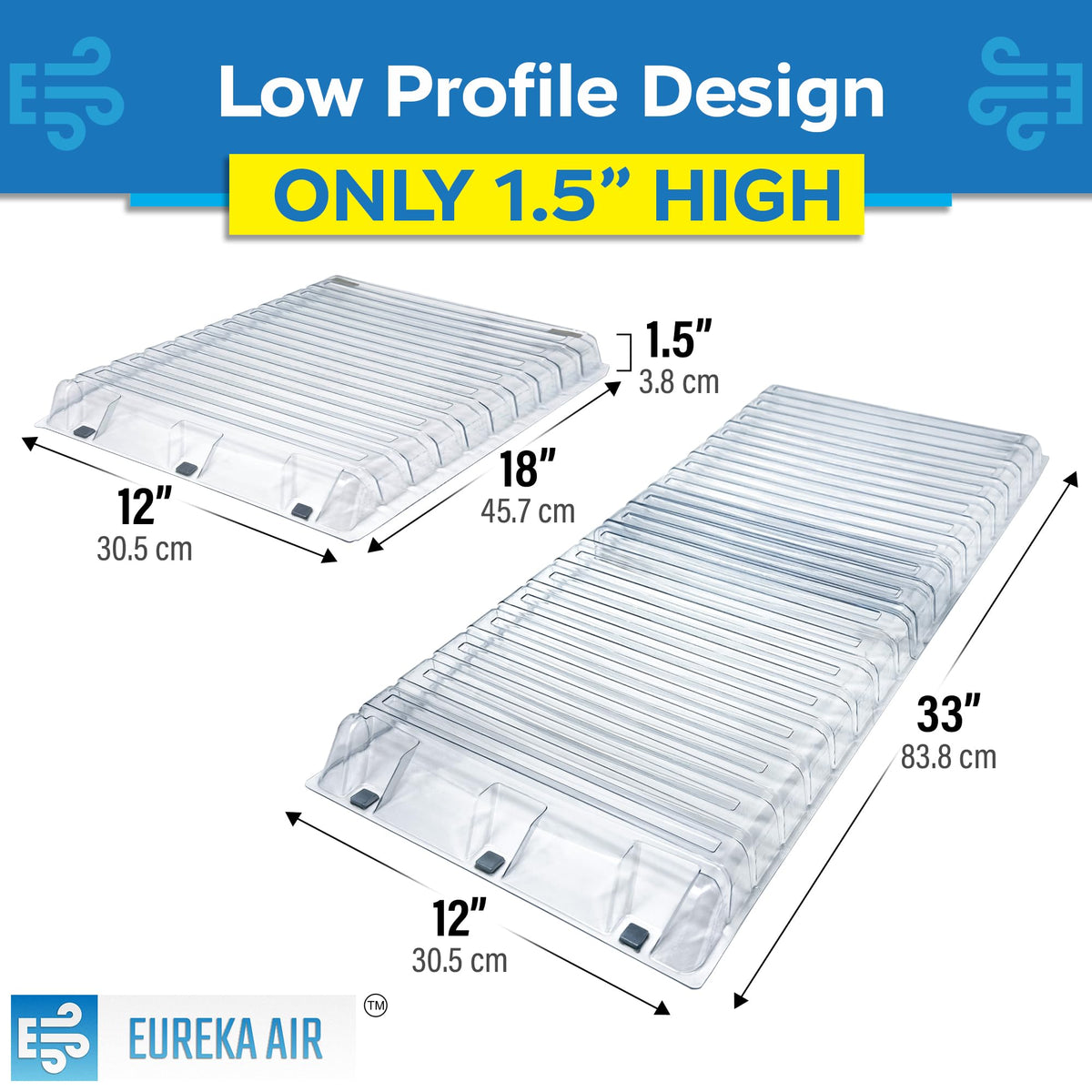 Designed to fit 10-inch or 12-inch floor registers for versatile use.