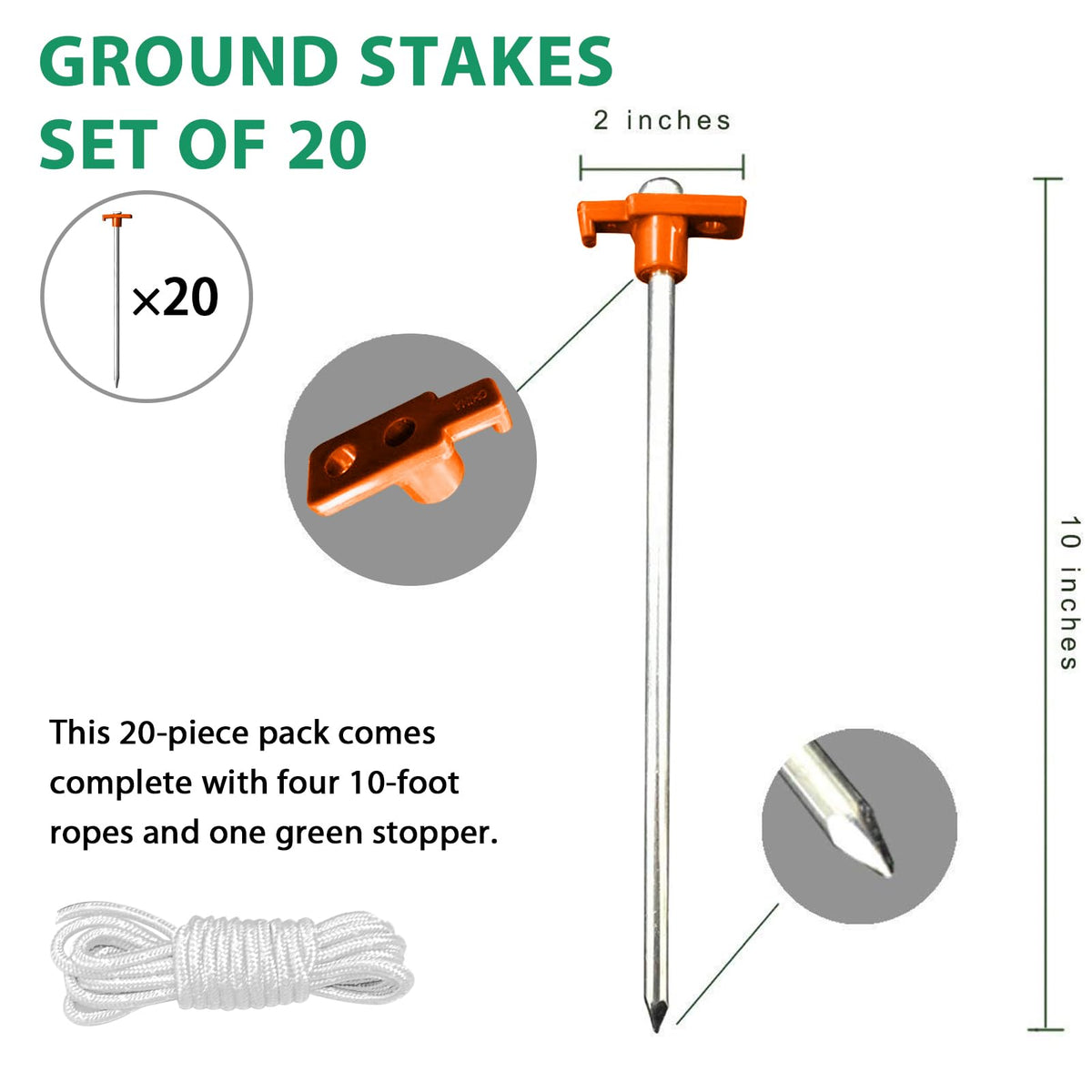 Eurmax high-winds stake anchors keep pop-up tents stable on challenging days.