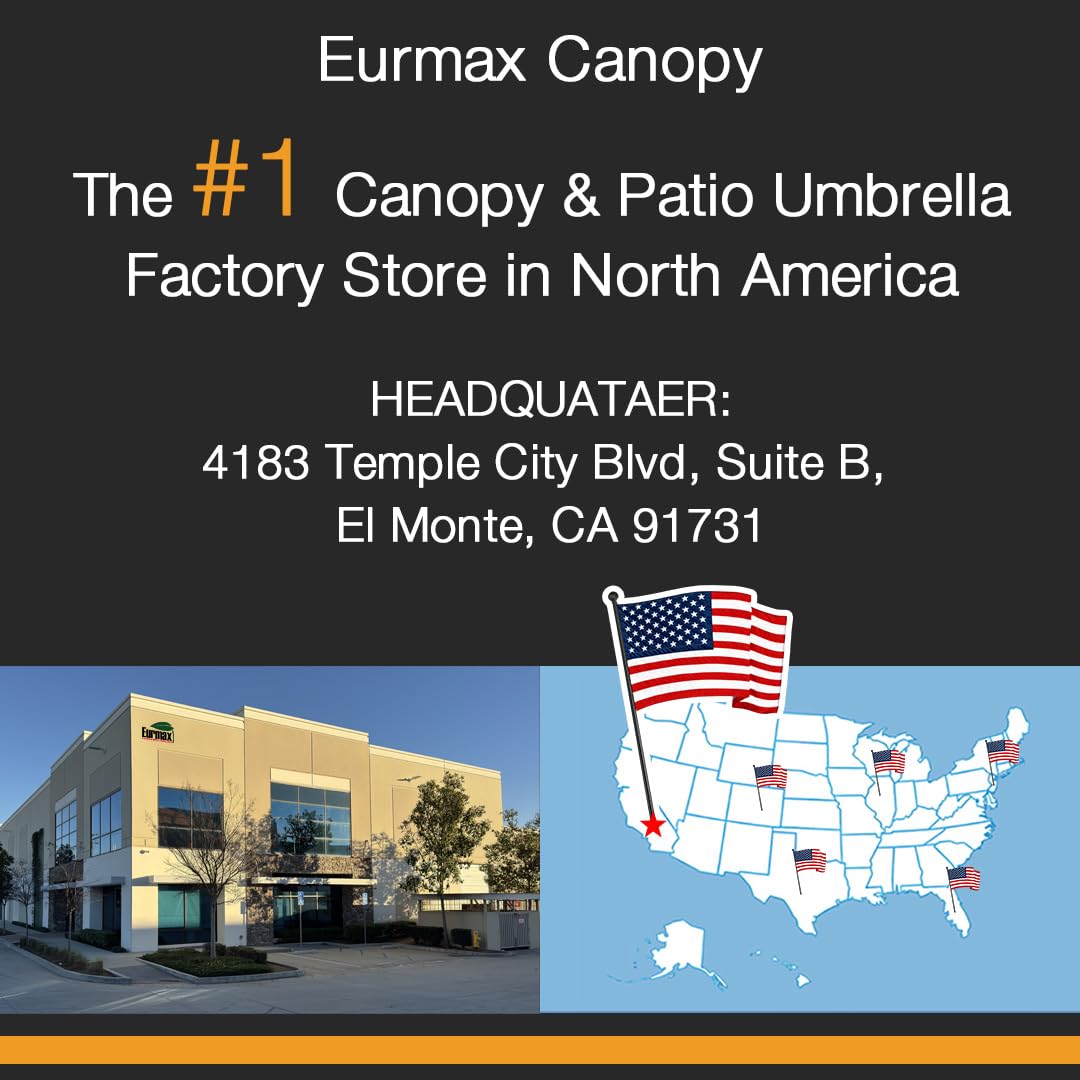 Eurmax tent stake close-up shows sturdy 10-inch construction