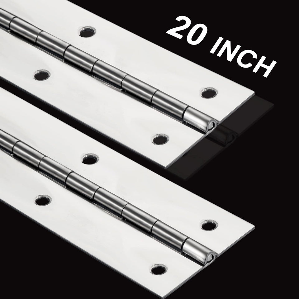 EVANCENT heavy-duty piano hinge 20-inch closed view for durable cabinet doors
