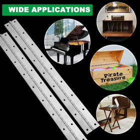 EVANCENT heavy-duty piano hinge 20-inch open view with smooth pivot