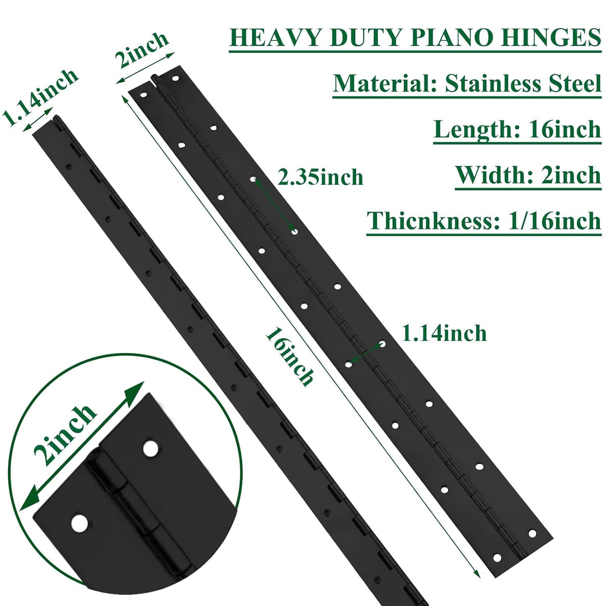 EVANCENT stainless steel hinge with 0-06inch leaf for corrosion resistance in long lasting projects