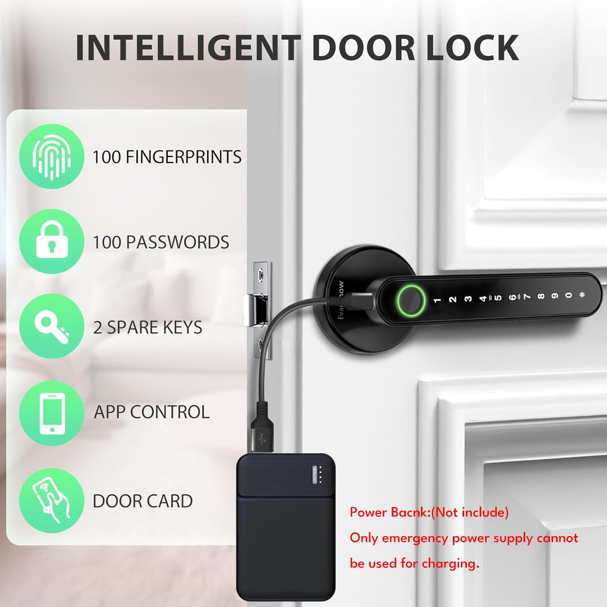 Evanshow door lock auto-lock feature securing after a delay.
