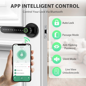 Evanshow door lock easy installation on wooden doors.