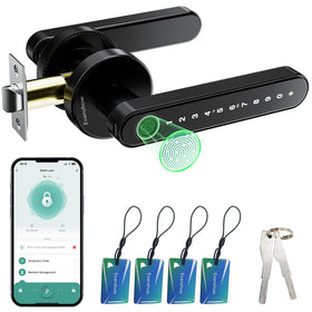 Evanshow smart door lock with fingerprint for quick access at the front door.