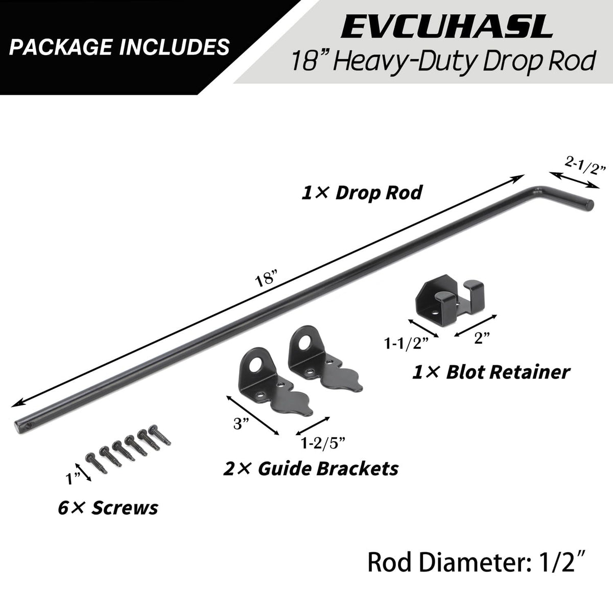 EVCUHASL black powder coated finish resists rust on outdoor gates.