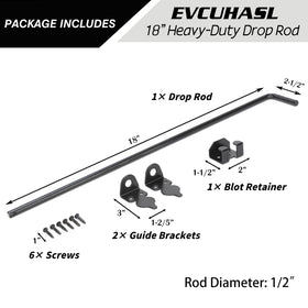 EVCUHASL black powder coated finish resists rust on outdoor gates.