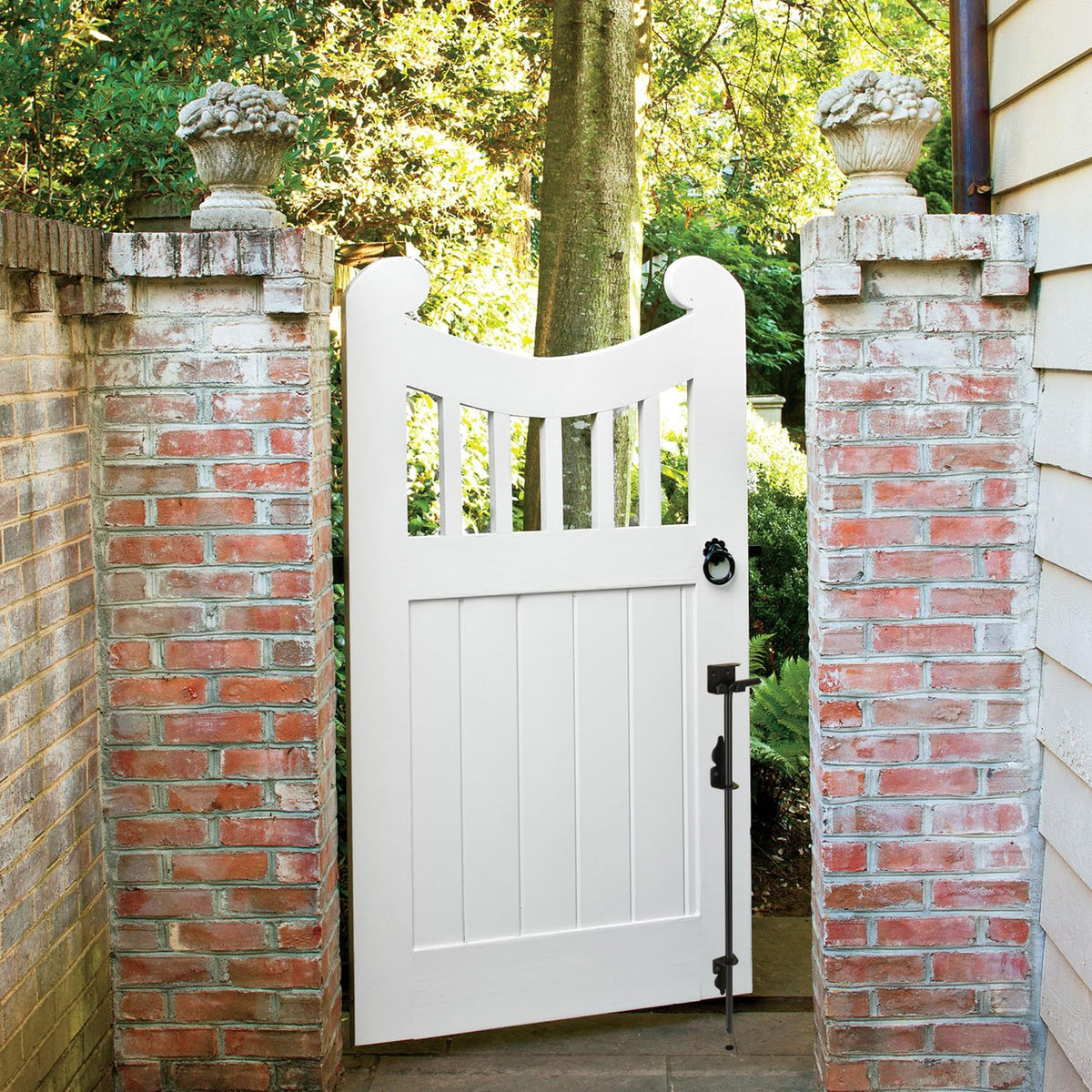 EVCUHASL 18inch cane bolt improves gate safety and stability at outdoor entrances.
