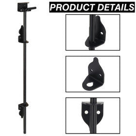 EVCUHASL heavy duty drop rod securing double gates against wind and weather.