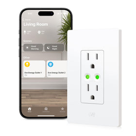 Eve Energy Outlet two ports for dual device control and monitoring