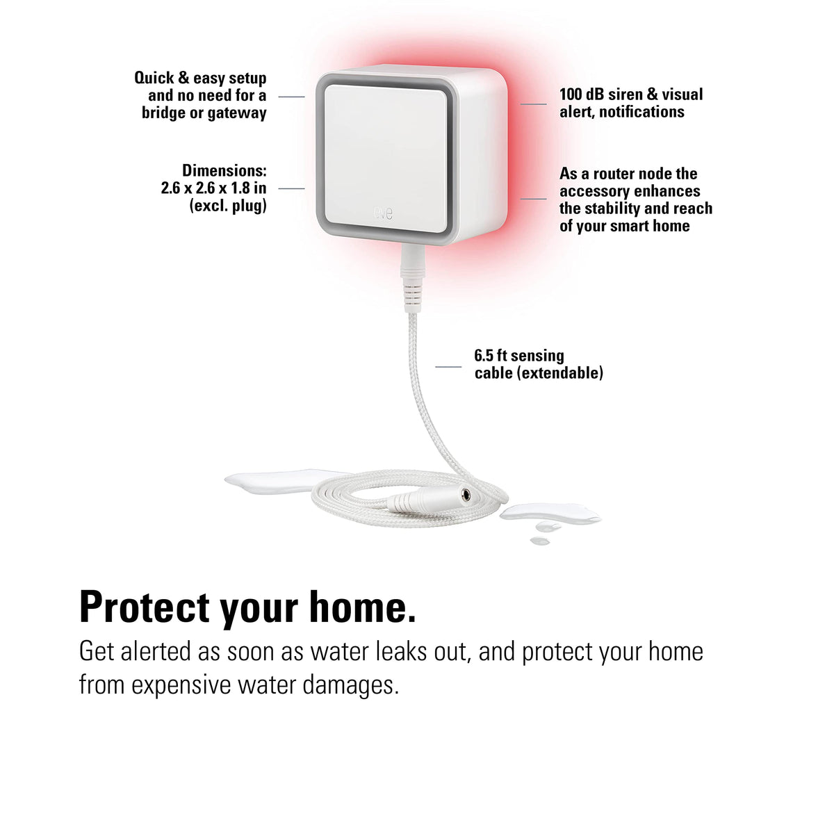 Eve Water Guard with Apple HomeKit for easy control.