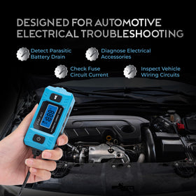 Eveco LED work light illuminates fuse boxes and engine bays for easier inspection.