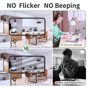 evelor A19 no-flicker bulb delivers stable light for eye comfort