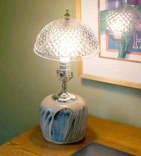 Antique-diamond-cut dome shade from Evelots enhancing a ceiling fixture