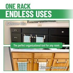 Evelots Over-Door storage offers quick towel access without tools.