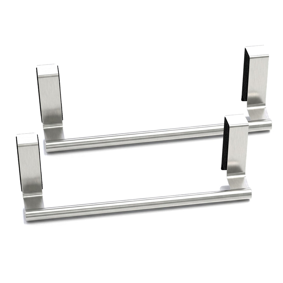 Evelots Towel Hook Bar over cabinet door offers instant towel access in kitchens and baths.