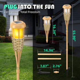 Evelynsun waterproof outdoor torch withstands weather for year-round use