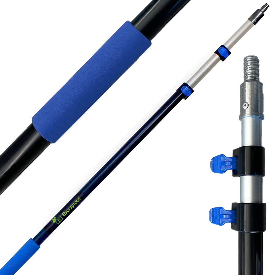 EVERSPROUT Pro 3-stage pole extended length enables high reach with a secure lock.