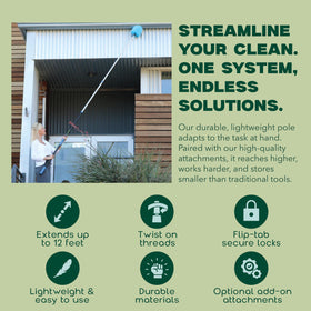 EVERSPROUT Pro attachments compatibility expands tool options for rollers, squeegees, and mops.