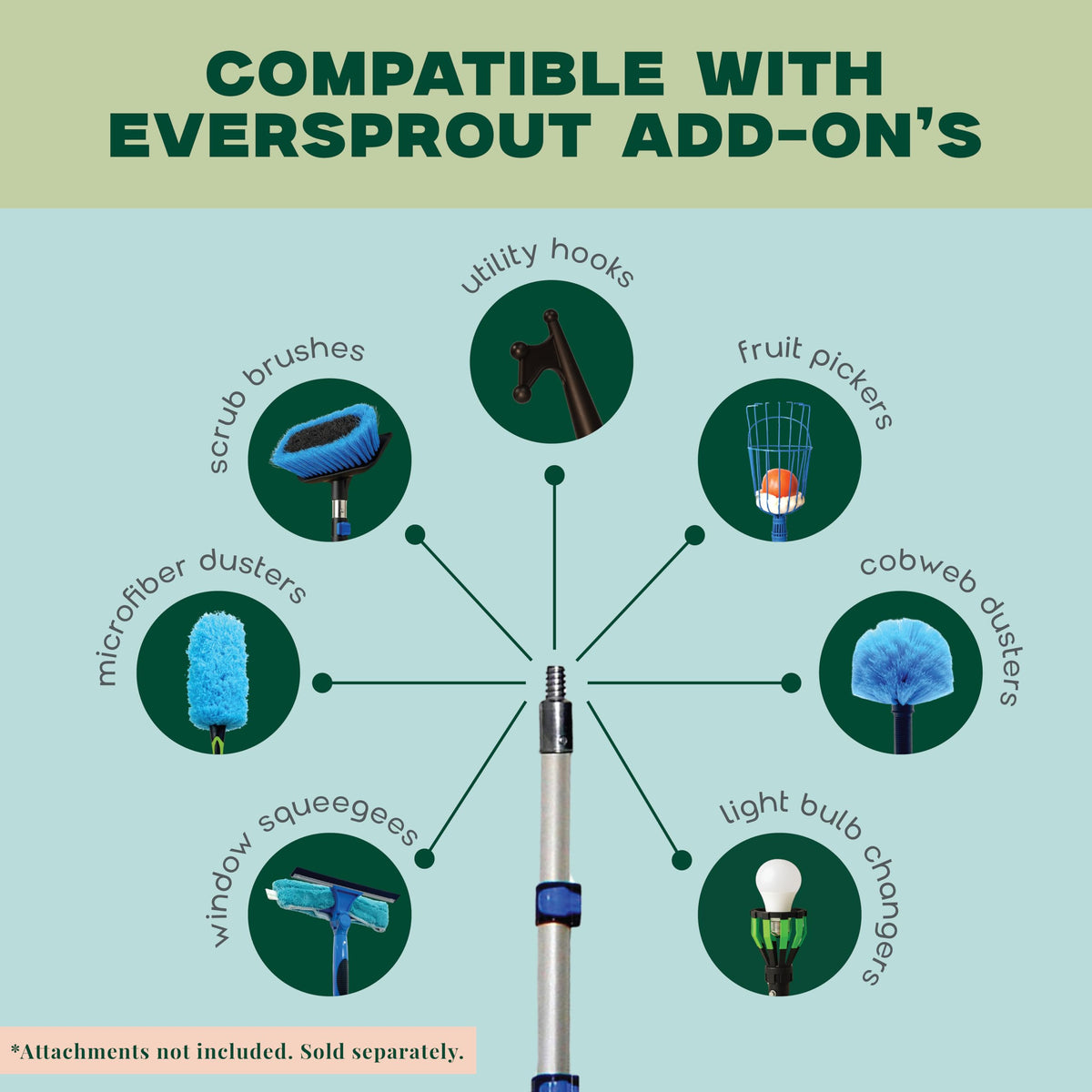 EVERSPROUT Pro ergonomic EVA grip improves comfort during extended use.