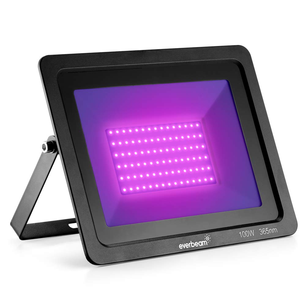 Everbeam 365nm 100W UV light front view for wide party coverage.