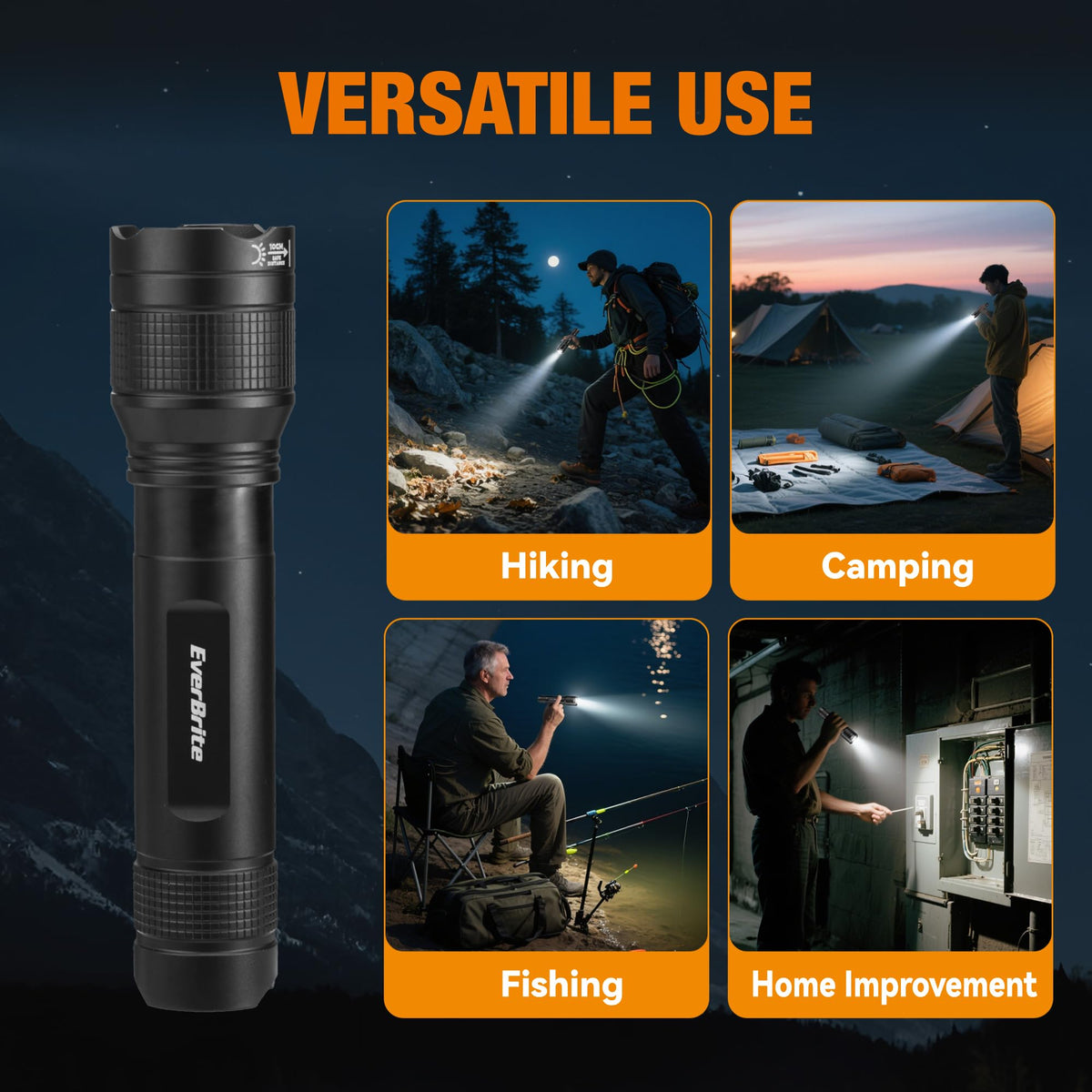 EverBrite 3000LM ready for camping, hiking, or home emergencies.