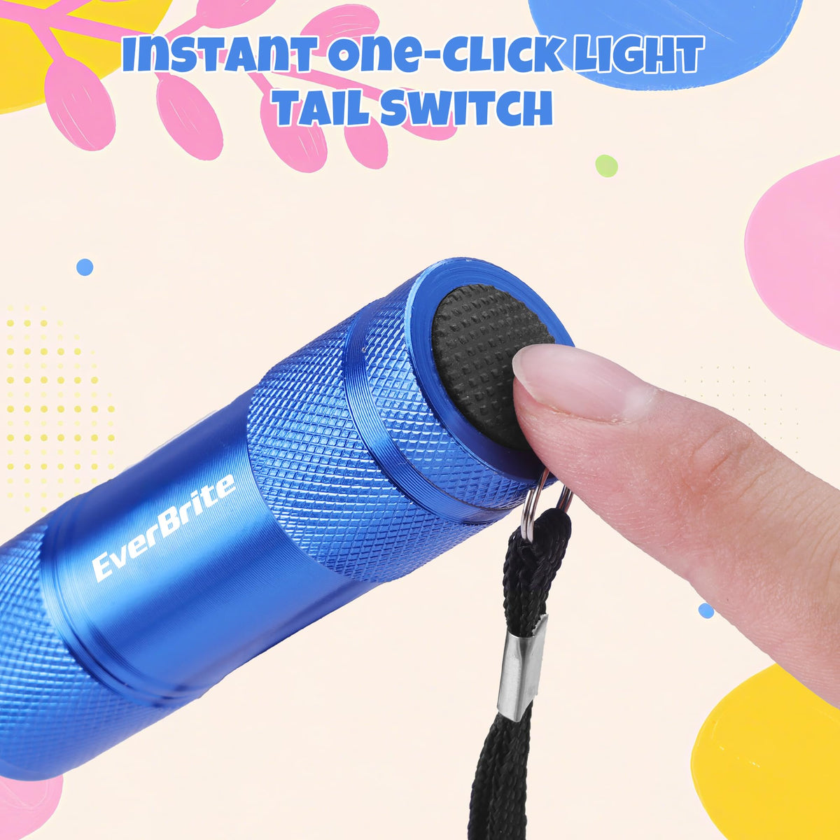EverBrite high-lumen 6-LED flashlight illuminates trails and campsites