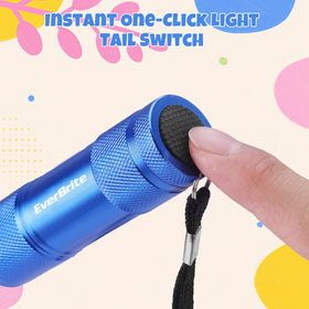 EverBrite high-lumen 6-LED flashlight illuminates trails and campsites