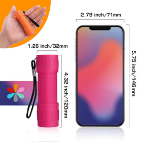 EverBrite orange 9-LED flashlight, compact for camping and hunting trips.