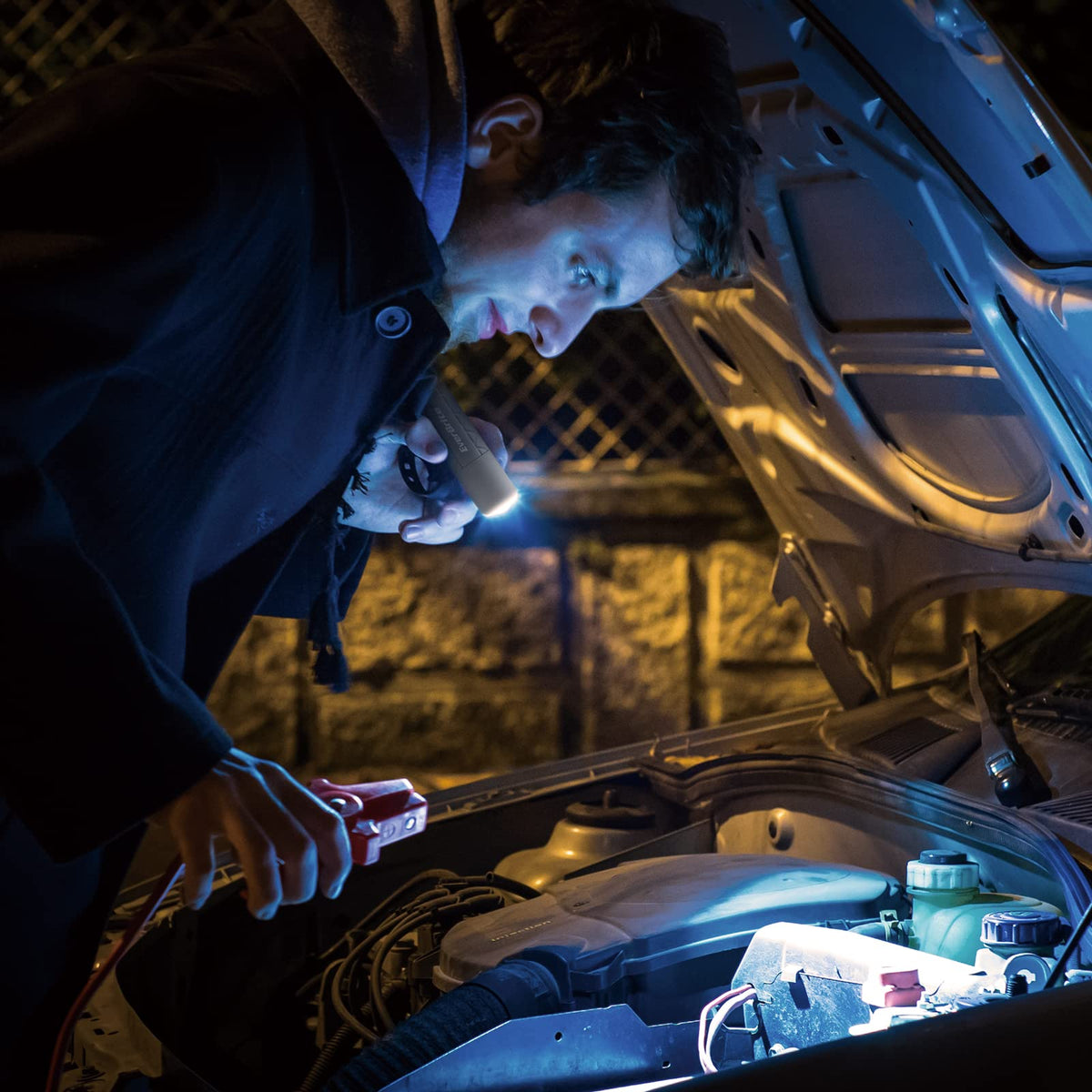 EverBrite multicolor lights help you spot the right tool outdoors.