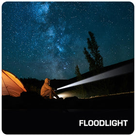 EverBrite flashlight battery compartment comes with 3C alkaline batteries included