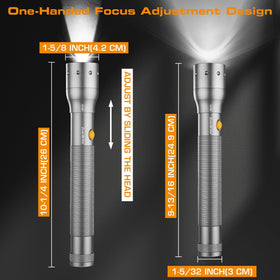 EverBrite flashlight heavy-duty aluminum body withstands drops in rugged use