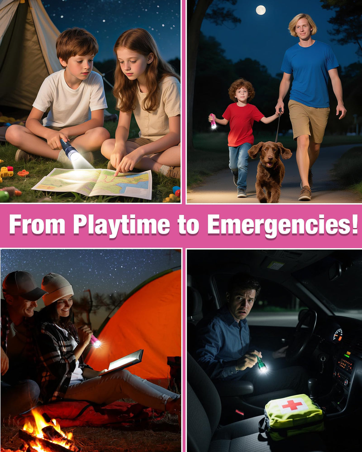 EverBrite flashlight includes three AAA batteries for immediate use.