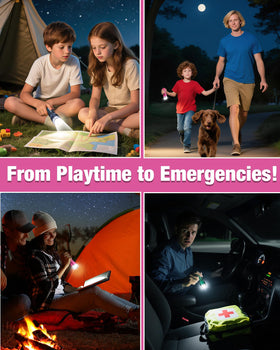 EverBrite flashlight includes three AAA batteries for immediate use.
