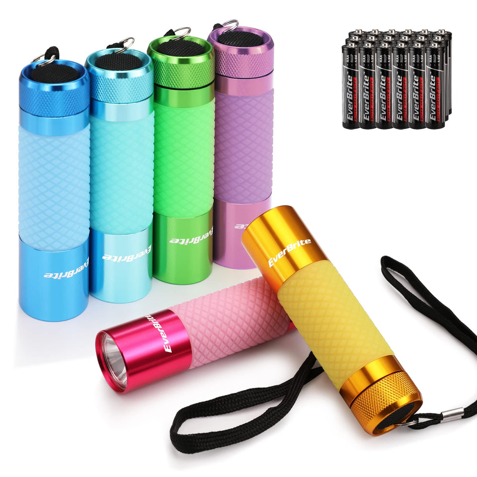 EverBrite mini flashlight in blue glow for safe night reading outdoors