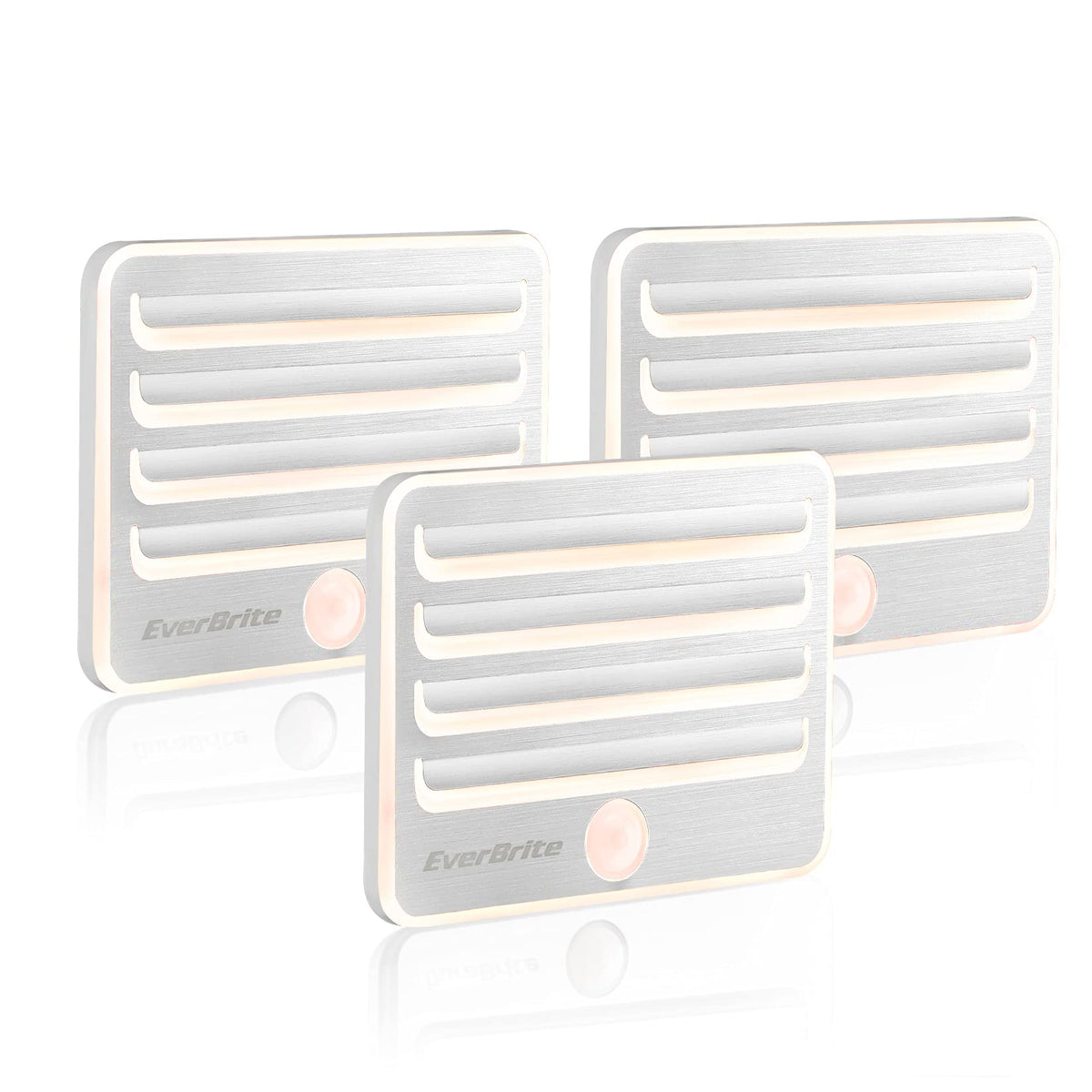 EverBrite motion sensor night light on wall provides hands-free hallway illumination.